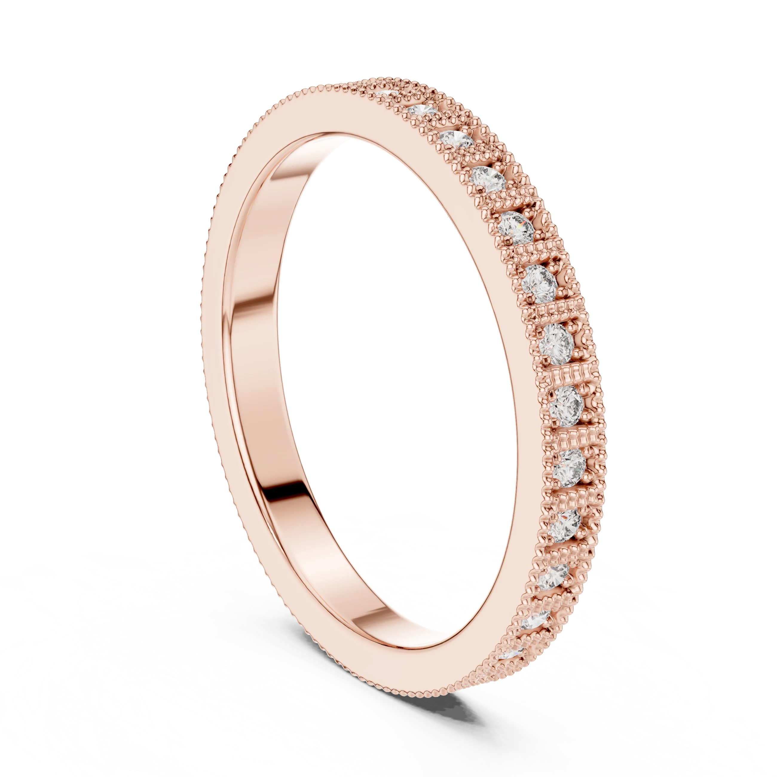 0.32 CTW 14K Gold Unique Moissanite Diamond Eternity Ring