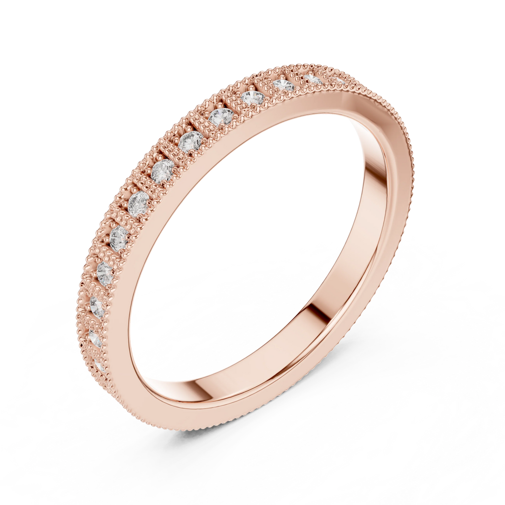 0.32 CTW 14K Gold Unique Moissanite Diamond Eternity Ring