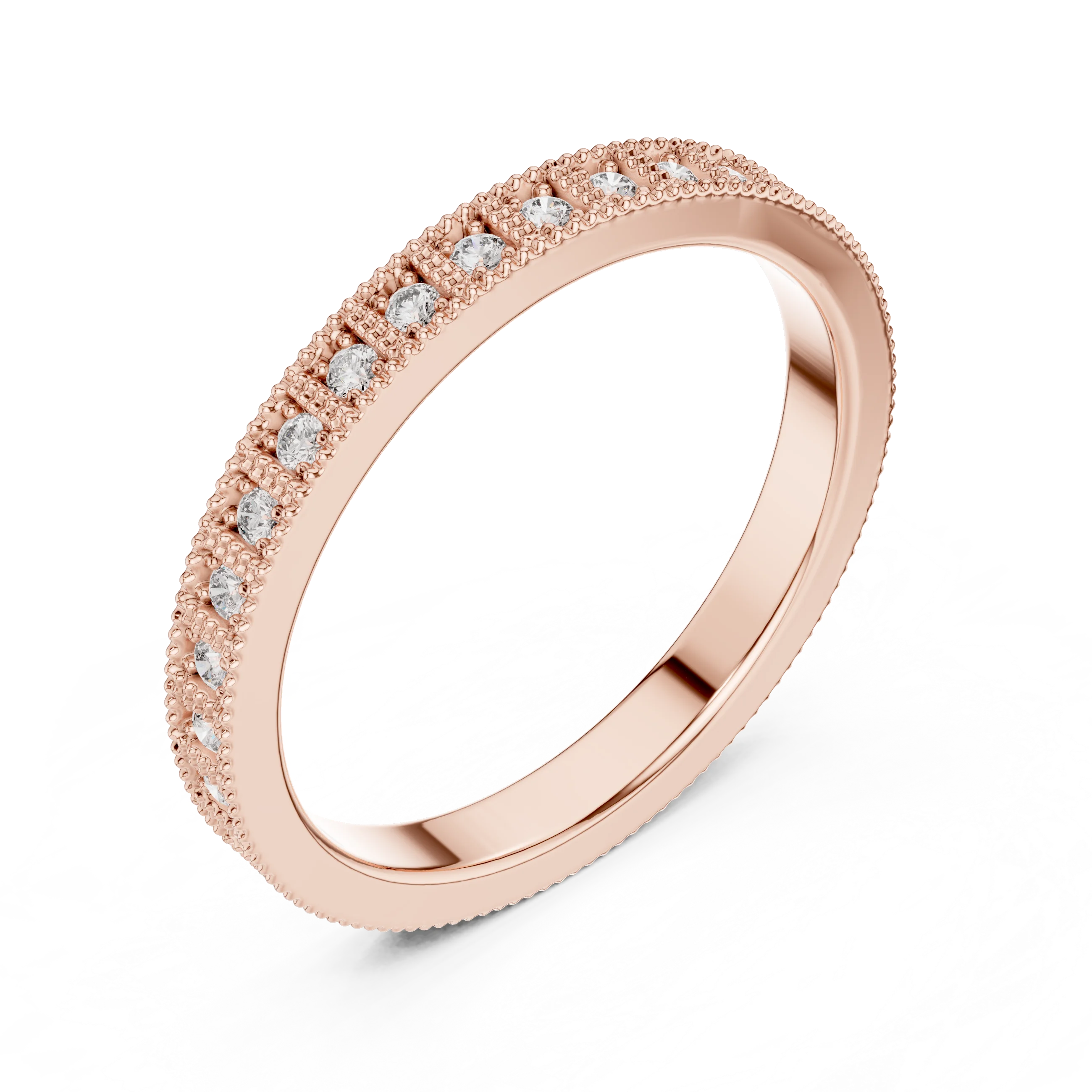 0.32 CTW 14K Gold Unique Moissanite Diamond Eternity Ring