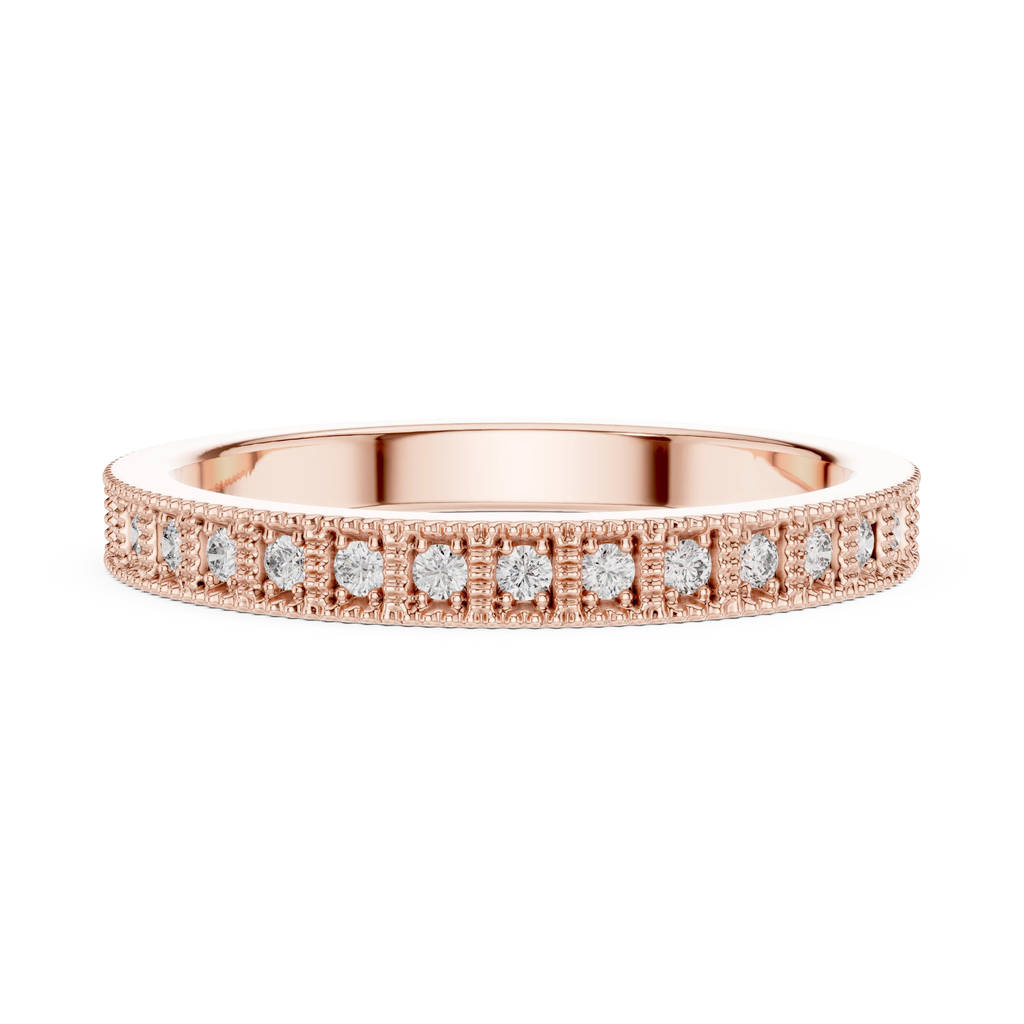 0.32 CTW 14K Gold Unique Moissanite Diamond Eternity Ring