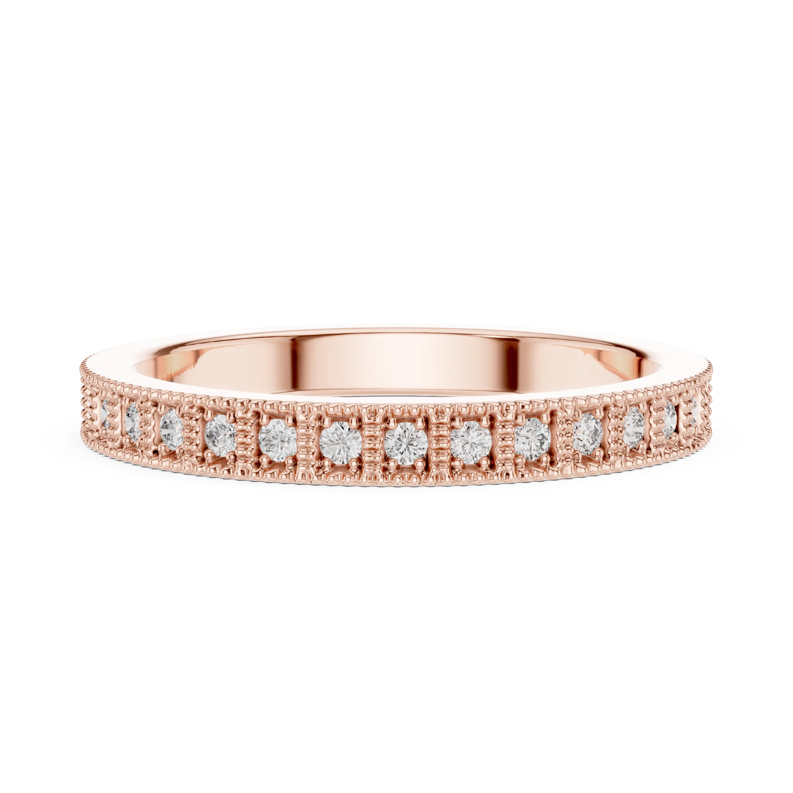 0.32 CTW 14K Gold Unique Moissanite Diamond Eternity Ring