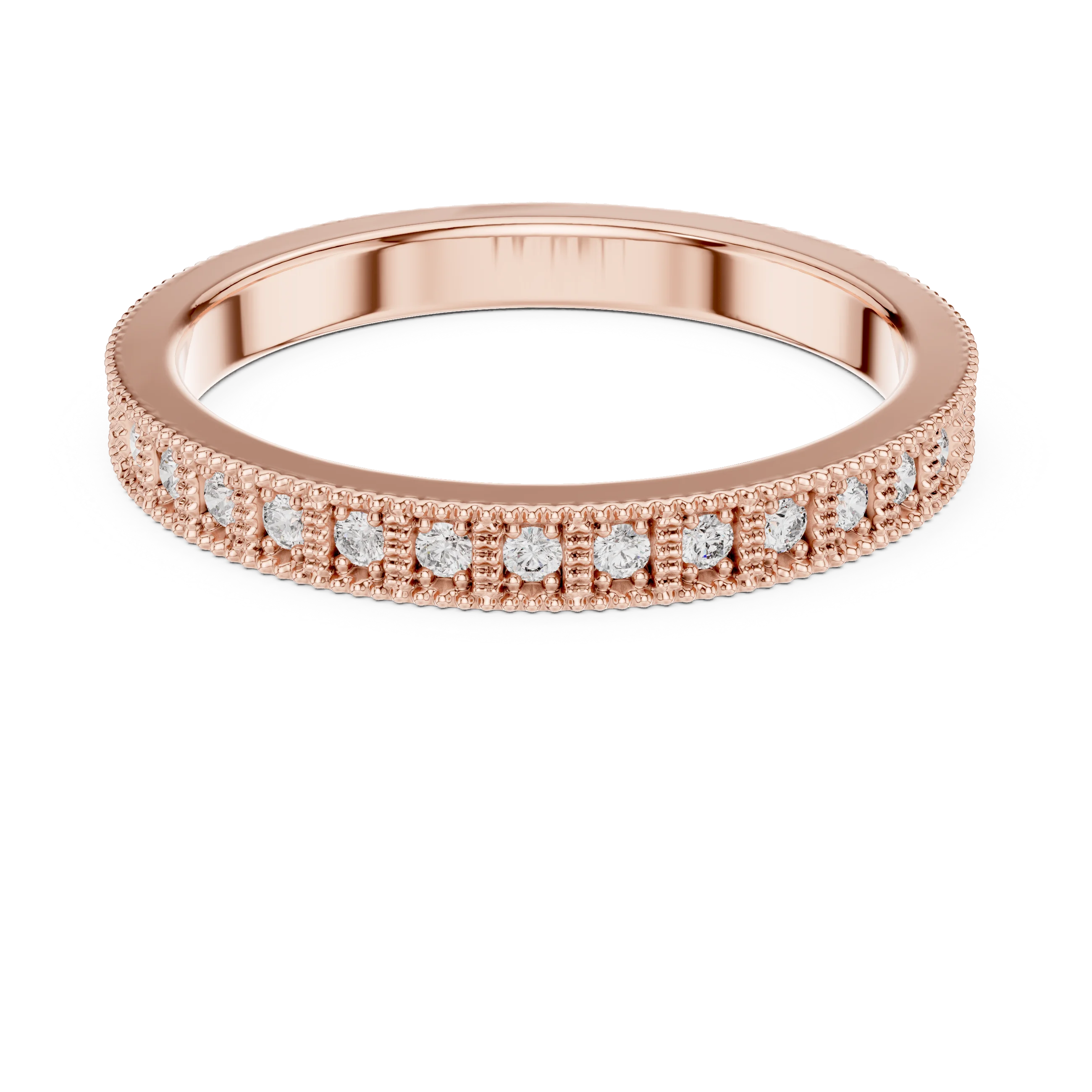 0.32 CTW 14K Gold Unique Moissanite Diamond Eternity Ring