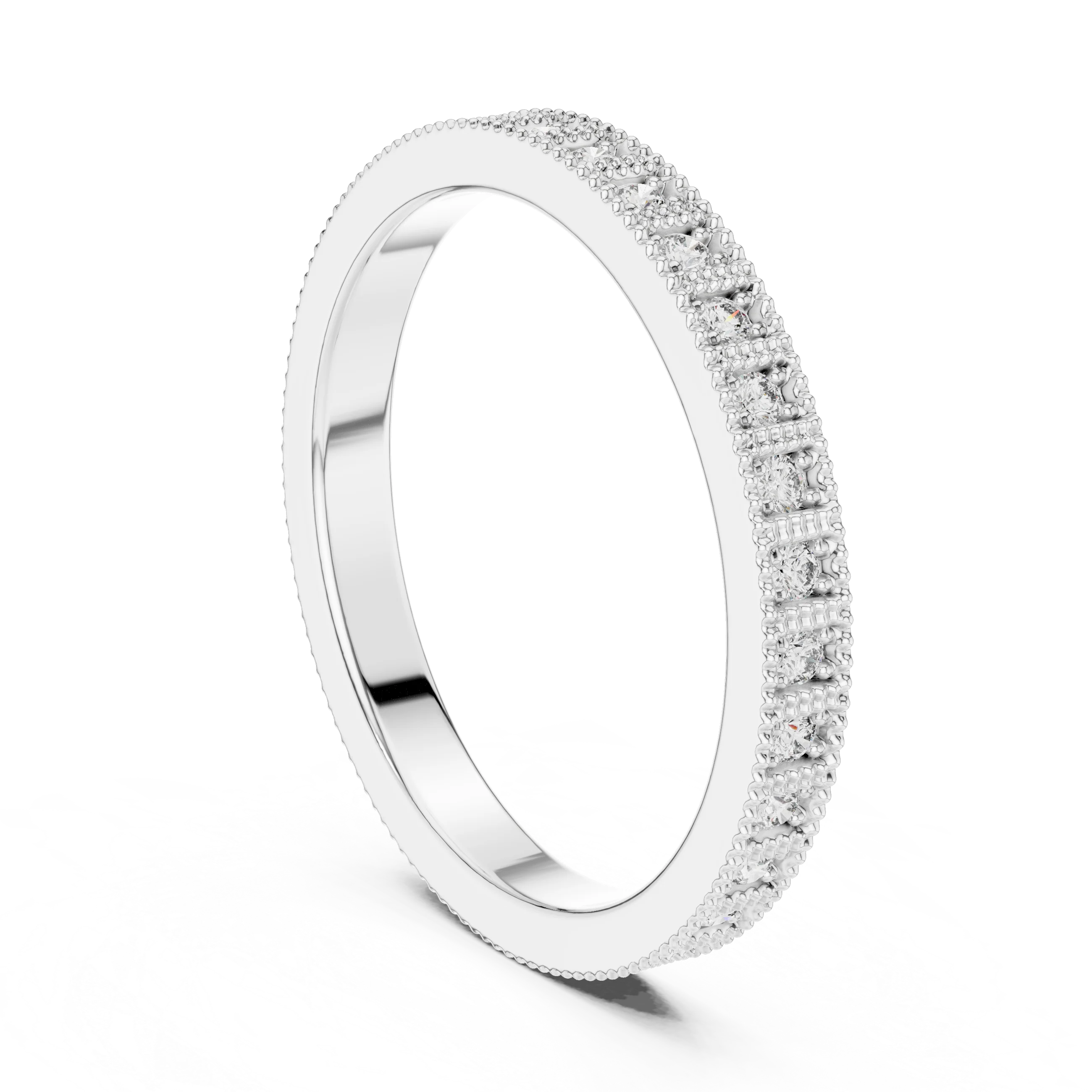 0.32 CTW 14K Gold Unique Moissanite Diamond Eternity Ring