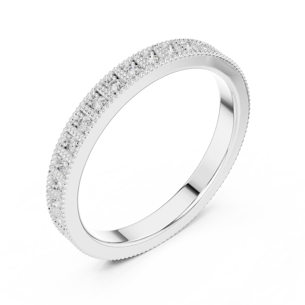 0.32 CTW 14K Gold Unique Moissanite Diamond Eternity Ring