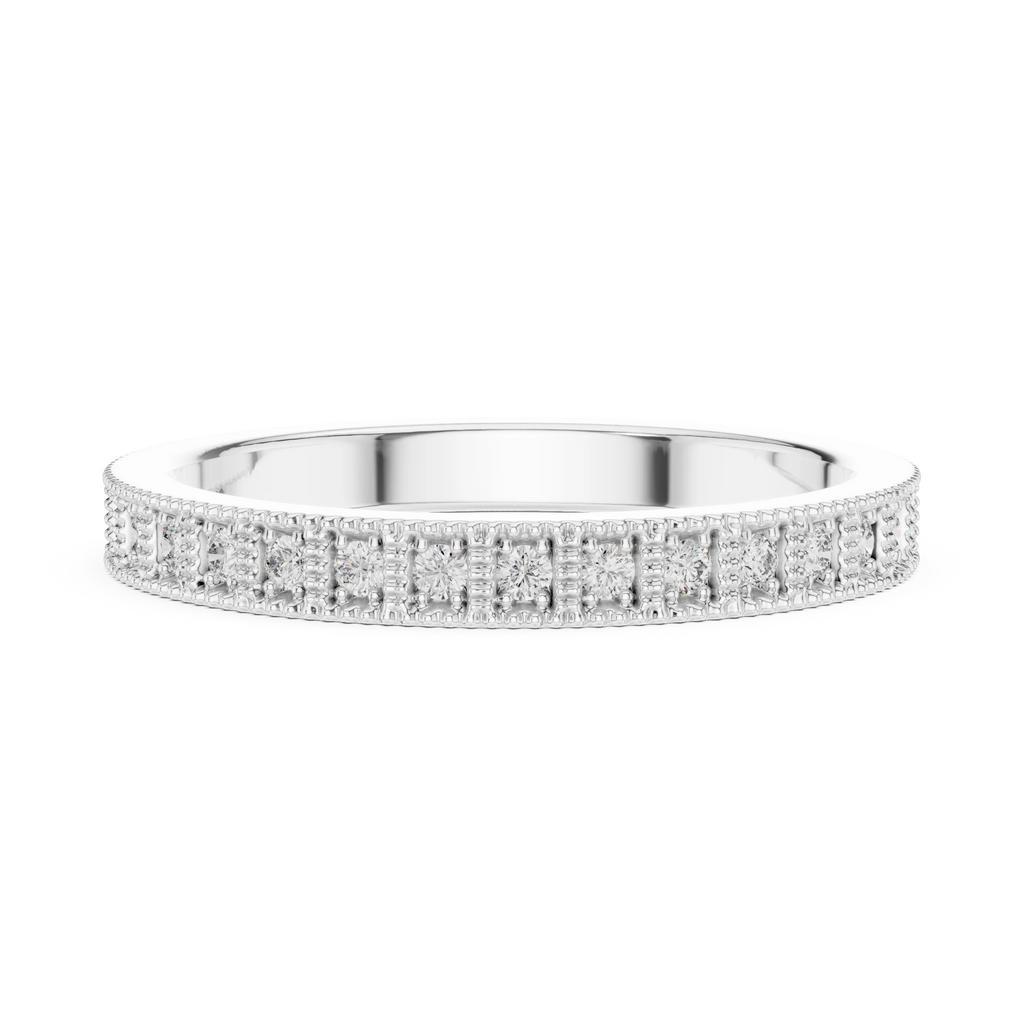 0.32 CTW 14K Gold Unique Moissanite Diamond Eternity Ring