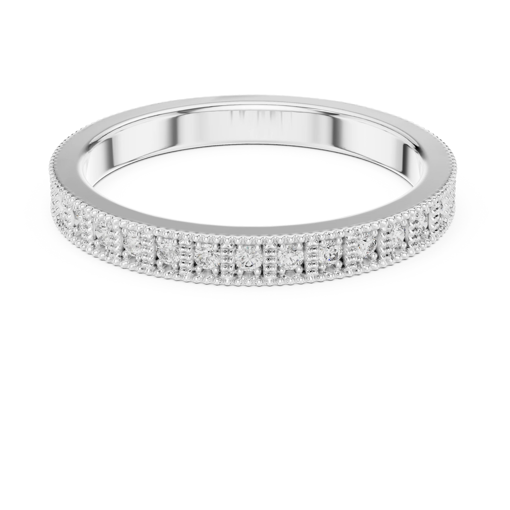 0.32 CTW 14K Gold Unique Moissanite Diamond Eternity Ring