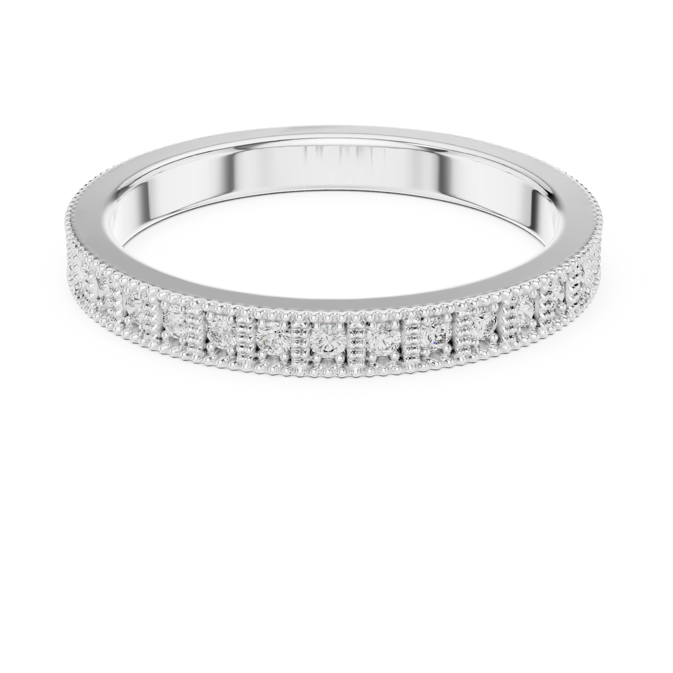 0.32 CTW 14K Gold Unique Moissanite Diamond Eternity Ring