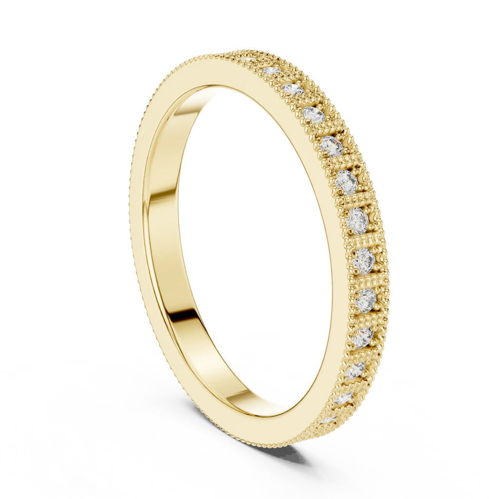 0.32 CTW 14K Gold Unique Moissanite Diamond Eternity Ring