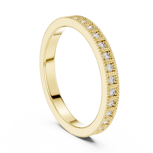 0.32 CTW 14K Gold Unique Moissanite Diamond Eternity Ring