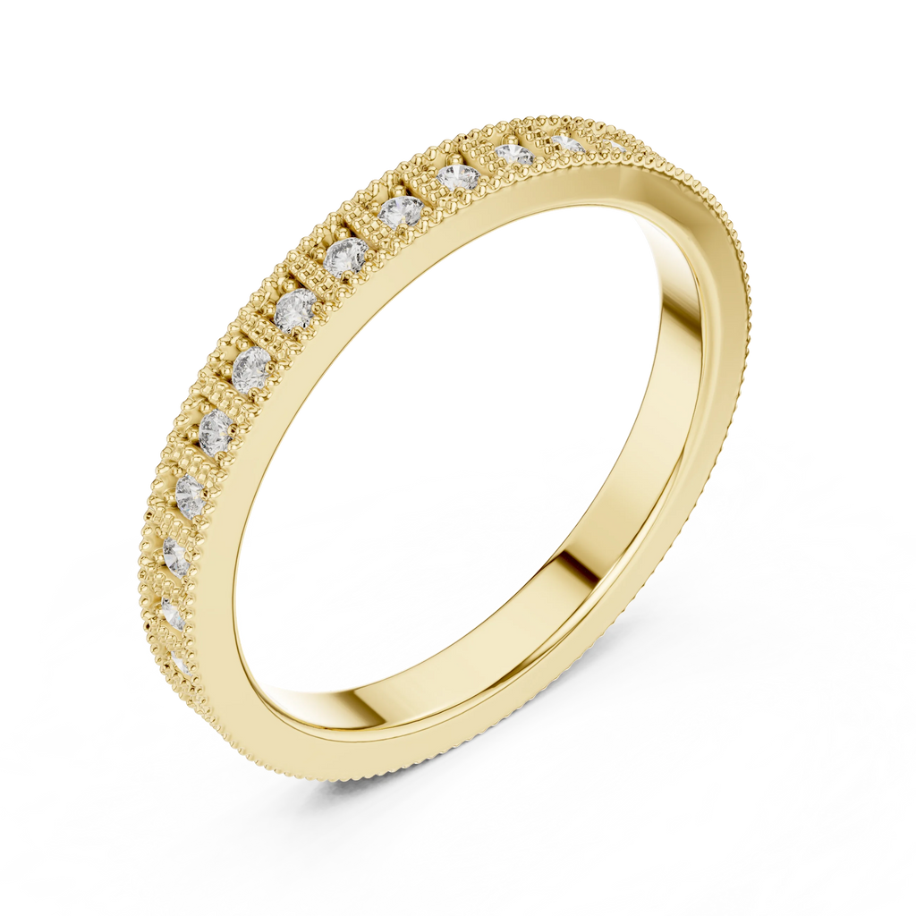 0.32 CTW 14K Gold Unique Moissanite Diamond Eternity Ring