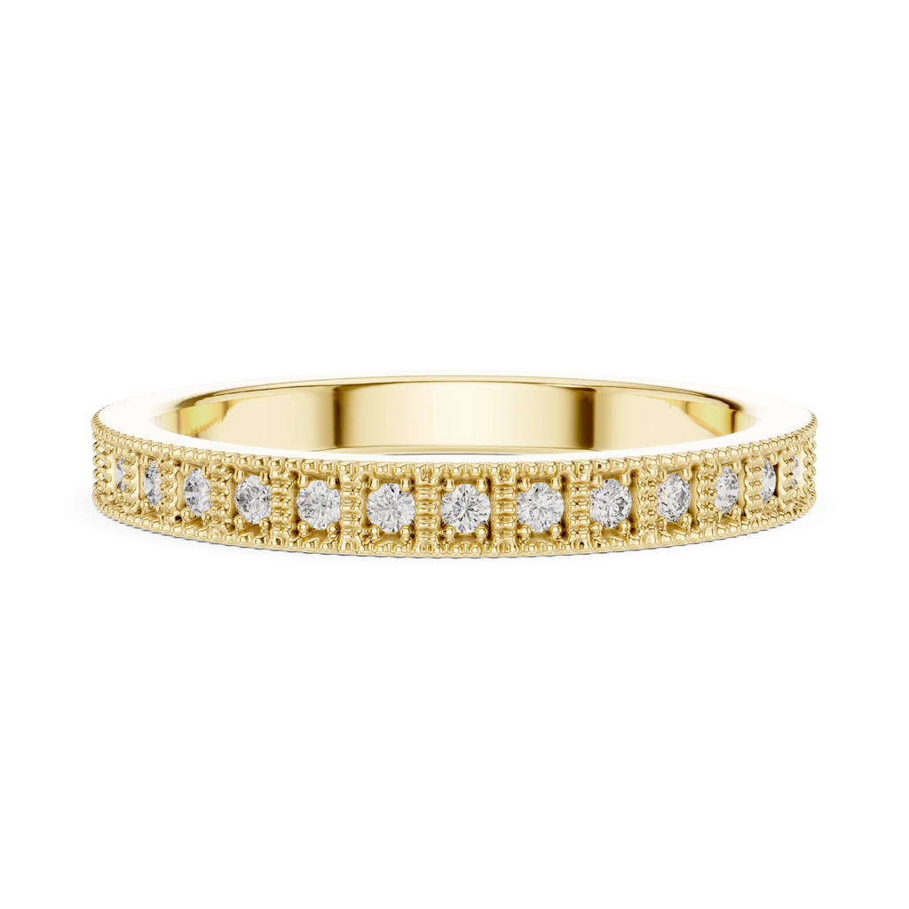 0.32 CTW 14K Gold Unique Moissanite Diamond Eternity Ring