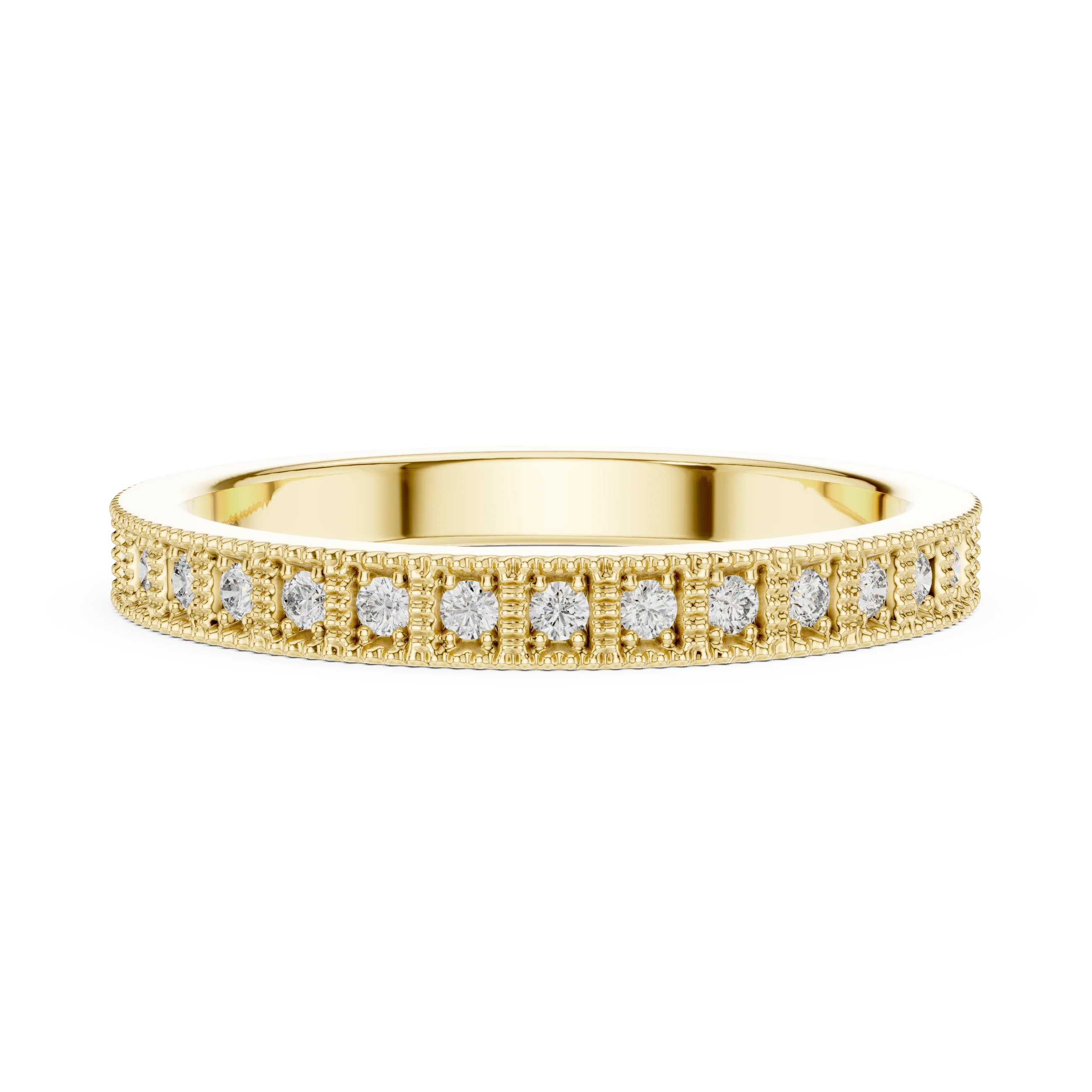 0.32 CTW 14K Gold Unique Moissanite Diamond Eternity Ring