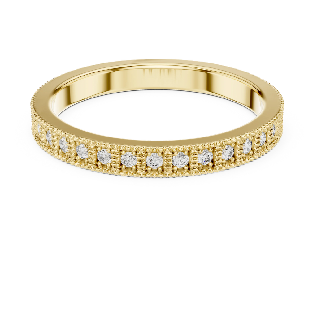 0.32 CTW 14K Gold Unique Moissanite Diamond Eternity Ring