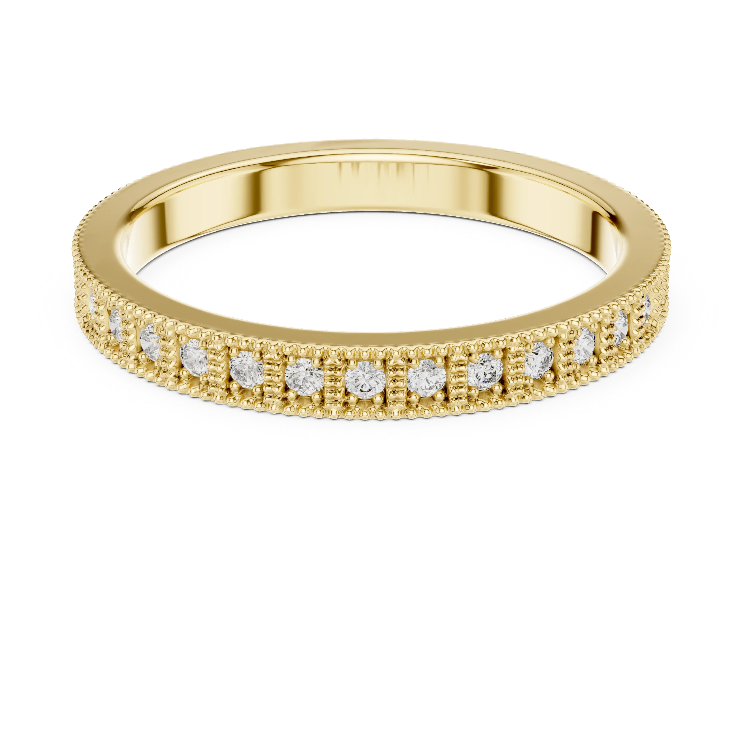 0.32 CTW 14K Gold Unique Moissanite Diamond Eternity Ring