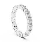 Emerald & Oval Lab Grown Diamond Eternity Ring 2.00 CTW VVS1