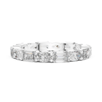 Emerald & Oval Lab Grown Diamond Eternity Ring 2.00 CTW VVS1