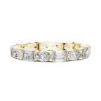 Emerald & Oval Lab Grown Diamond Eternity Ring 2.00 CTW VVS1