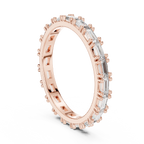 18K Gold Baguette Lab Diamond Handcrafted Eternity Band 1.25 CTW