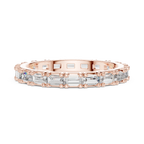 18K Gold Baguette Lab Diamond Handcrafted Eternity Band 1.25 CTW