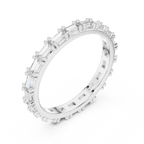 18K Gold Baguette Lab Diamond Handcrafted Eternity Band 1.25 CTW