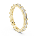 18K Gold Baguette Lab Diamond Handcrafted Eternity Band 1.25 CTW