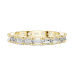 18K Gold Baguette Lab Diamond Handcrafted Eternity Band 1.25 CTW
