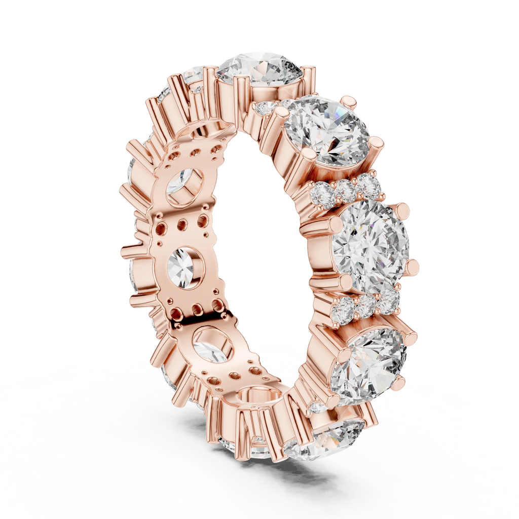 5.40 CTW Multi-Stone D Color Lab Diamond Eternity Band