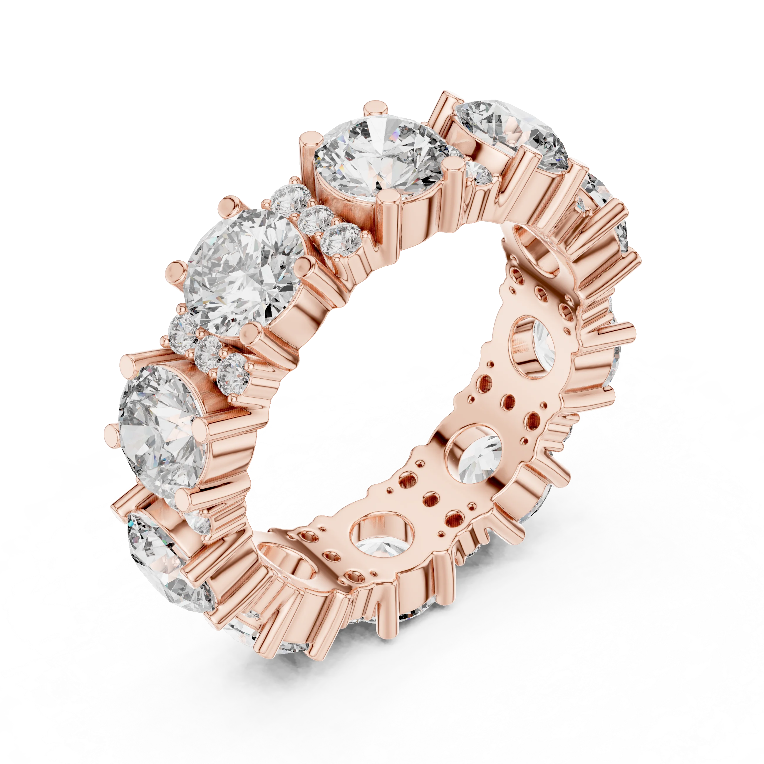 5.40 CTW Multi-Stone D Color Lab Diamond Eternity Band