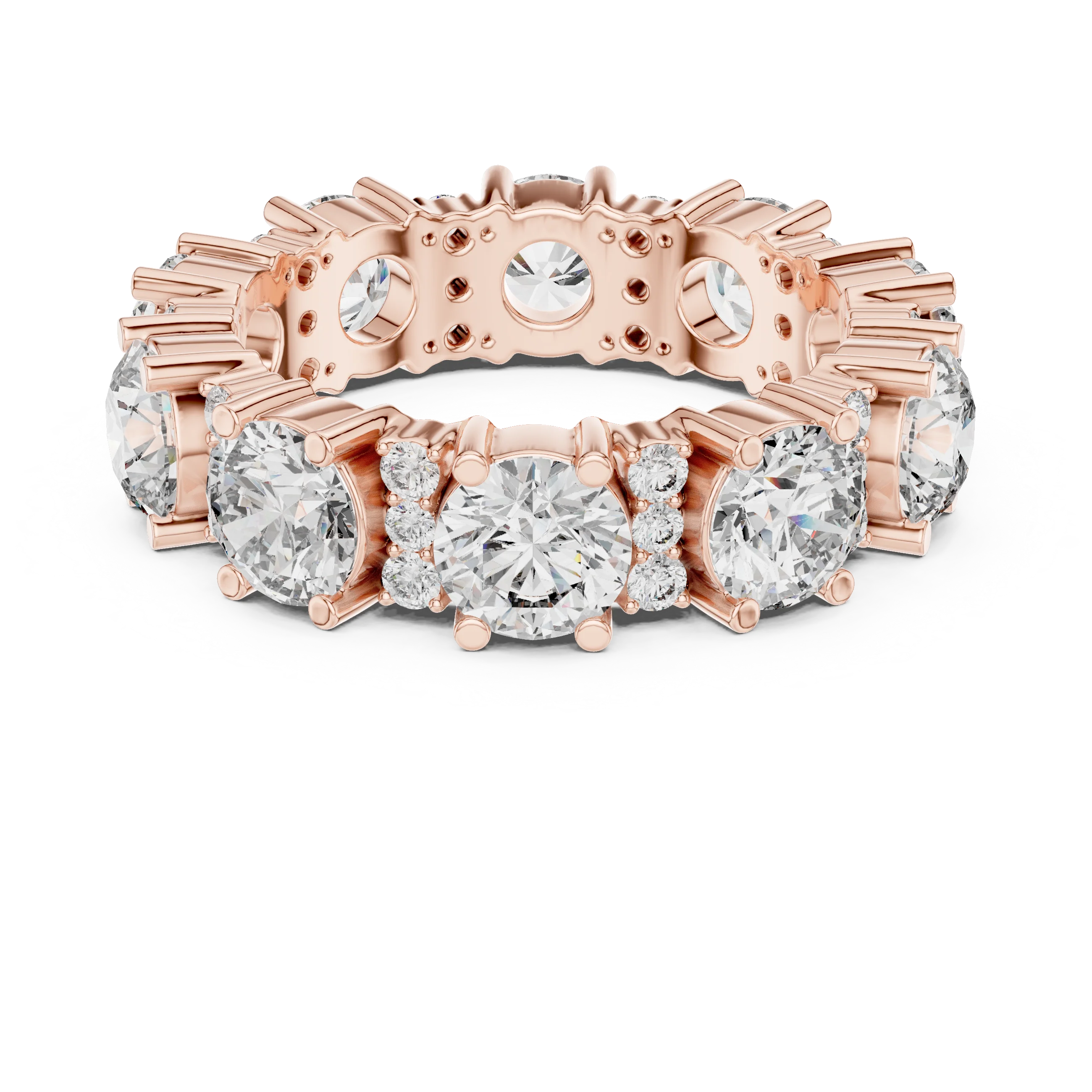 5.40 CTW Multi-Stone D Color Lab Diamond Eternity Band