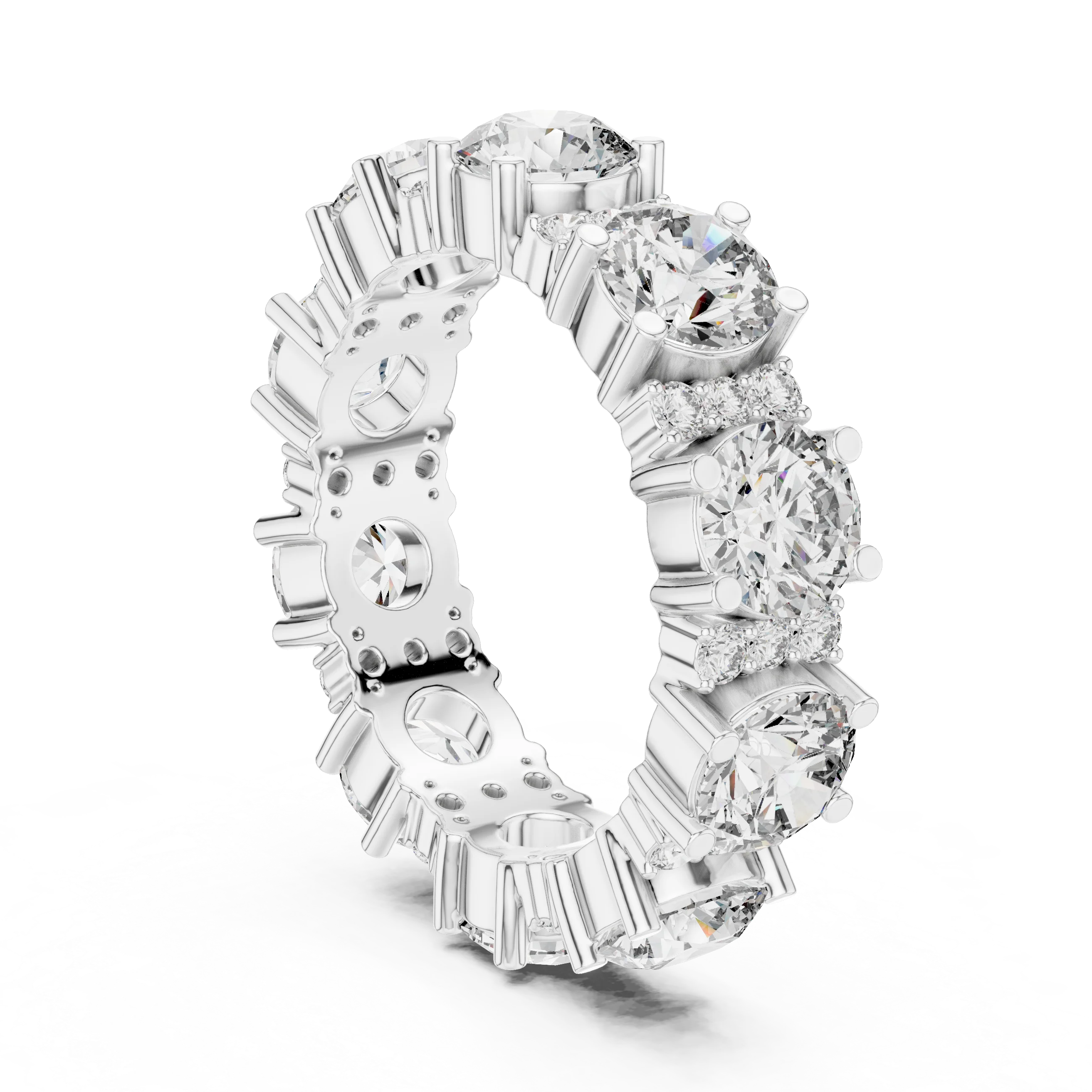 5.40 CTW Multi-Stone D Color Lab Diamond Eternity Band
