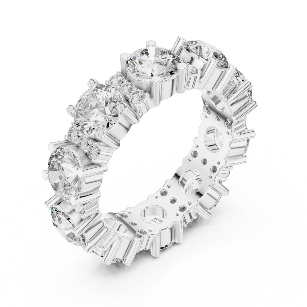 5.40 CTW Multi-Stone D Color Lab Diamond Eternity Band