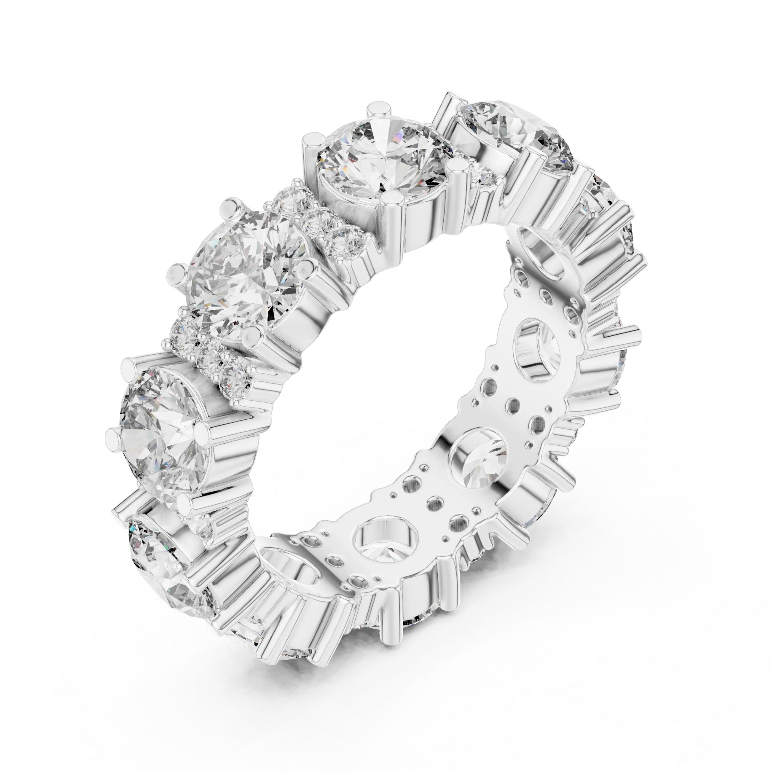 5.40 CTW Multi-Stone D Color Lab Diamond Eternity Band