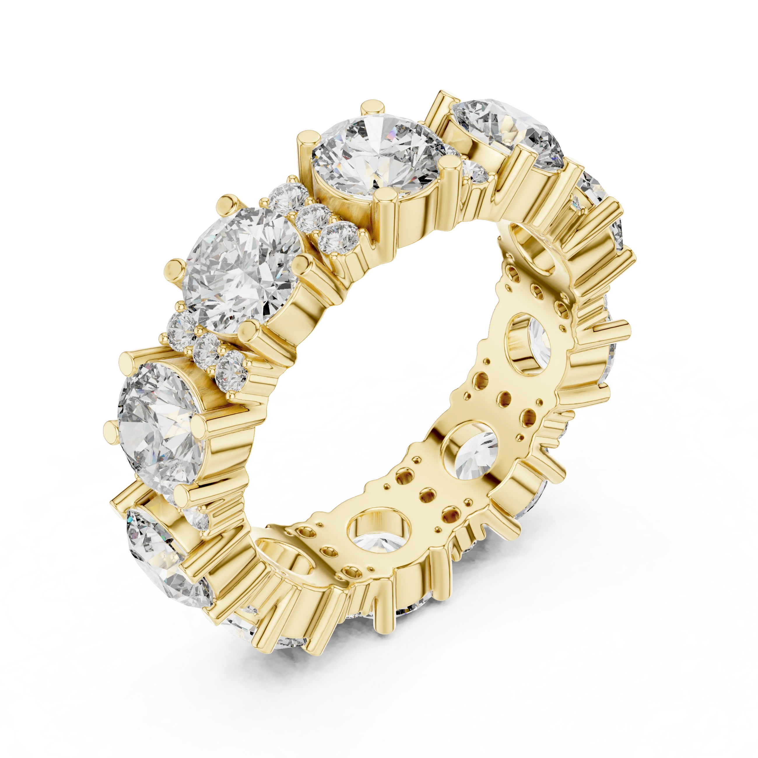 5.40 CTW Multi-Stone D Color Lab Diamond Eternity Band