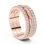 1.41 CTW Twisted 925 Silver VVS1 Moissanite Diamond Eternity Ring