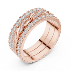 1.41 CTW Twisted 925 Silver VVS1 Moissanite Diamond Eternity Ring