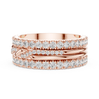 1.41 CTW Twisted 925 Silver VVS1 Moissanite Diamond Eternity Ring