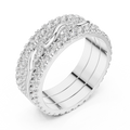 1.41 CTW Twisted 925 Silver VVS1 Moissanite Diamond Eternity Ring