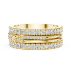 1.41 CTW Twisted 925 Silver VVS1 Moissanite Diamond Eternity Ring