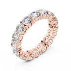 10K Gold Round Moissanite Eternity Band 4.80 CTW