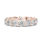 10K Gold Round Moissanite Eternity Band 4.80 CTW