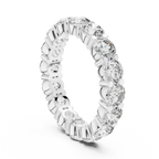 10K Gold Round Moissanite Eternity Band 4.80 CTW