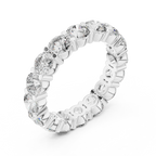 10K Gold Round Moissanite Eternity Band 4.80 CTW
