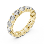 10K Gold Round Moissanite Eternity Band 4.80 CTW