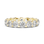 10K Gold Round Moissanite Eternity Band 4.80 CTW