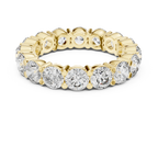 10K Gold Round Moissanite Eternity Band 4.80 CTW