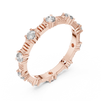 Moissanite Round Eternity Band 0.65 CTW Brilliant Cut