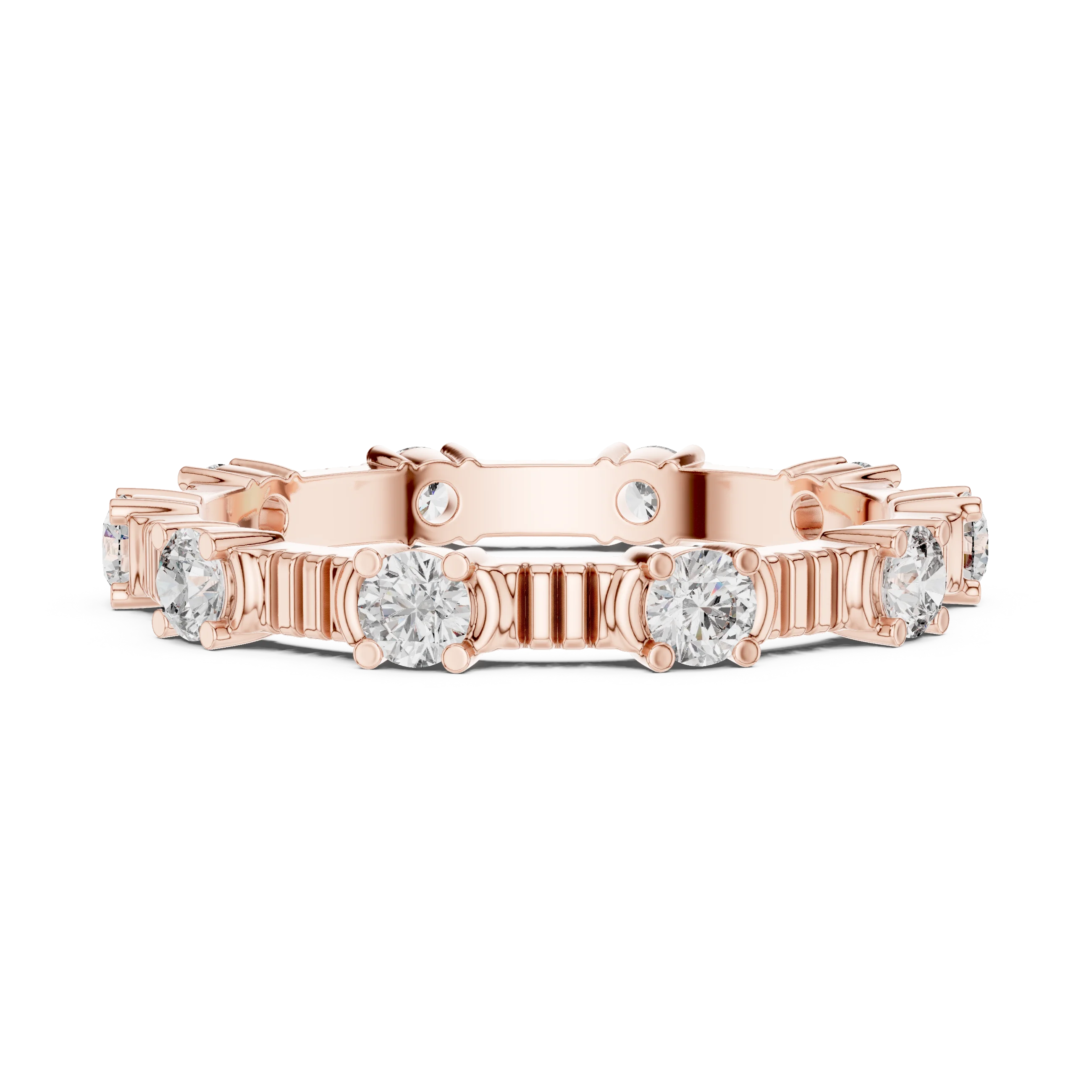 Moissanite Round Eternity Band 0.65 CTW Brilliant Cut