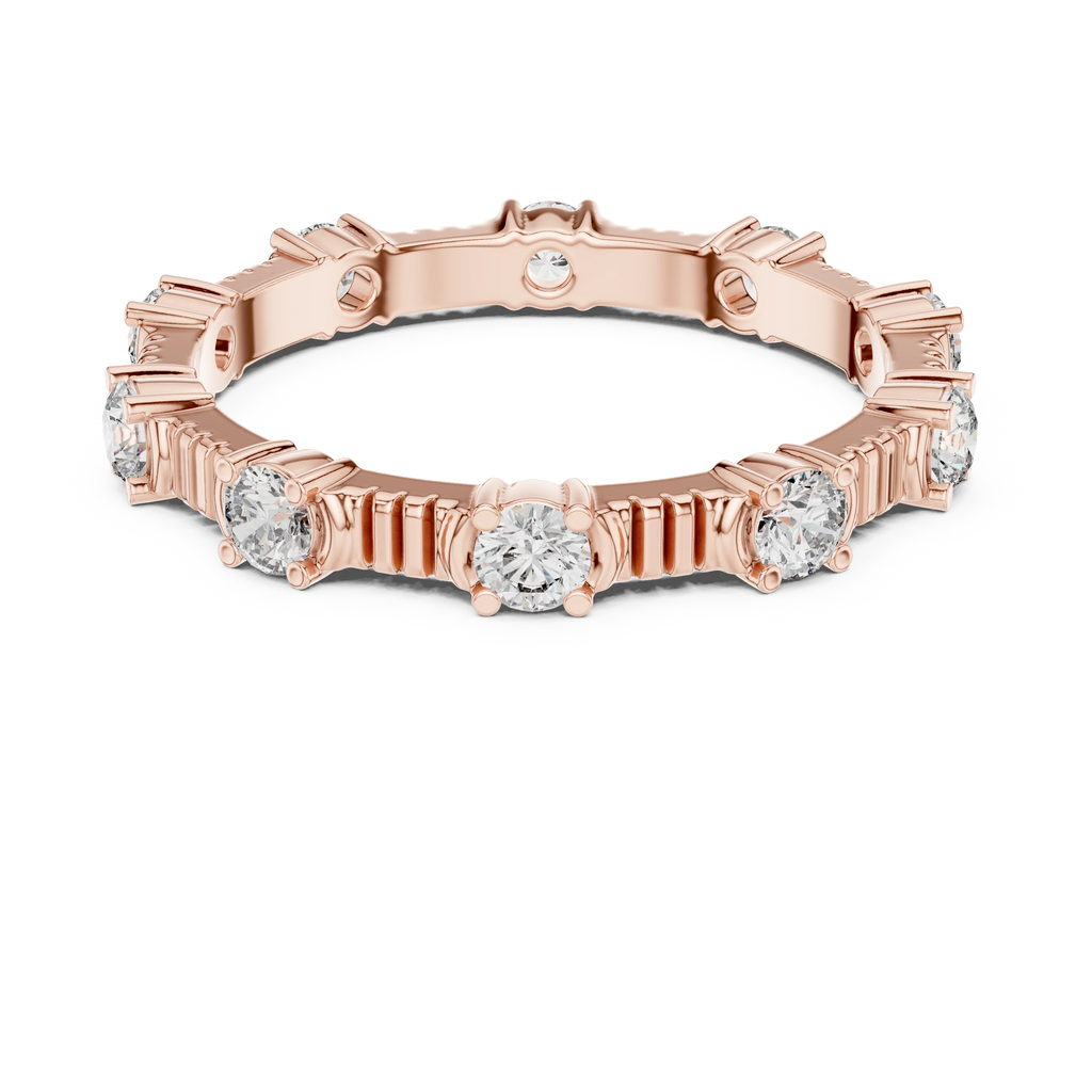 Moissanite Round Eternity Band 0.65 CTW Brilliant Cut