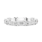 Moissanite Round Eternity Band 0.65 CTW Brilliant Cut