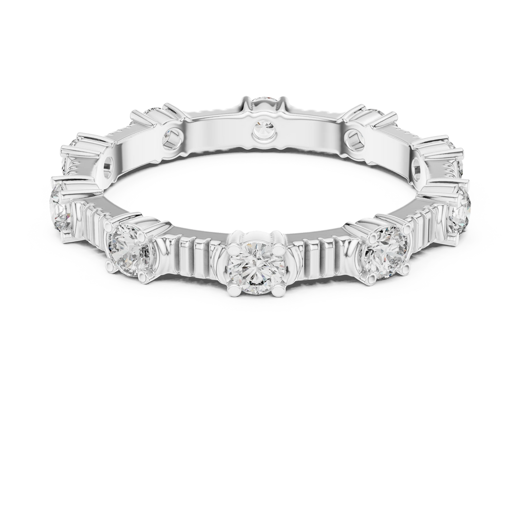 Moissanite Round Eternity Band 0.65 CTW Brilliant Cut